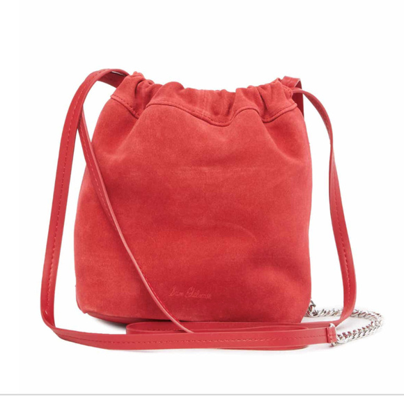 Sam Edelman Red Suede and Stud Crossbody Bag - Picture 7 of 8